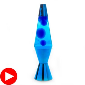 METALLIC MOTION LAVA LAMP BLUE/BLUE/BLUE - BULK ITEM