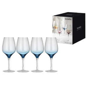 Prism Blue 4pk Wine Glass  - BULK ITEM
