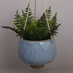 Beth hanging pot planter - Blue 19cm