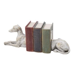 AM Hound Bookends 31x9.8X13.7cm White - BULK ITEM