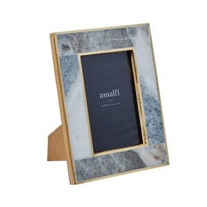 AM 4x6" Marble and Brass Photo Frame 22x17x3cm Nat