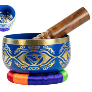 13CM COBALT BLUE TIBETAN SINGING BOWL (13CM DIAMETER)