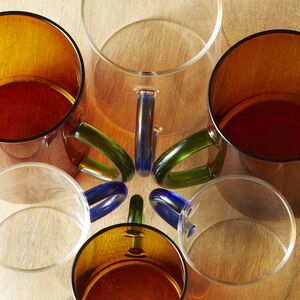 LB Two-Toned Coloured Glasses Set/2 420ml Sepia & Green