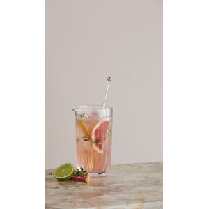 Glass Opaline Mixing Jug Stirrer/500ml Pink