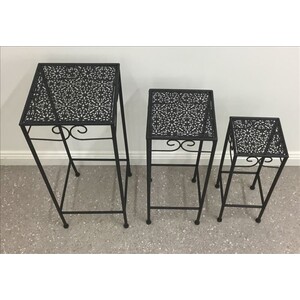 Black Henry plant stand set of 3 - Sizes sold separately