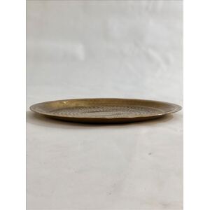 Gold round penny tray - W39.5xL39.5xH2.5cm