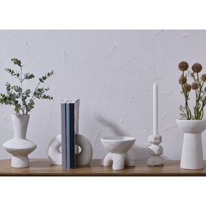 EM Organic Candle Hold 5.5x5.5x14cm Wh