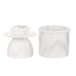 Nuvolo Marble French Butter Bell 15x8cm Whi