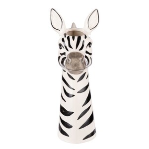 Zippy Zebra Vase 13.5x9.5x25.8cm Mul