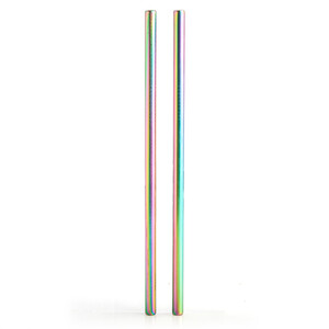 Reusable steel straw - rainbow