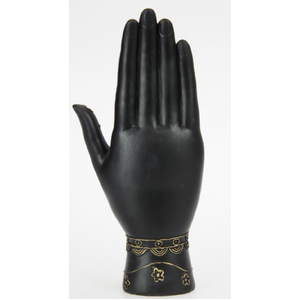 25cm Black/Gold Palmistry Hand Phrenology