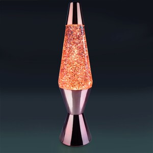 DIAMOND GLITTER MOTION LAVA LAMP ROSE GOLD - BULK ITEM