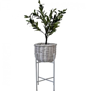 Planter Basket White Sml