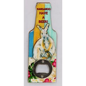 16cm Kangaroo and Koala Bottle Opener Magnets 2 Asstd