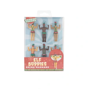 Elf Buddies Drink Markers-Set of 4