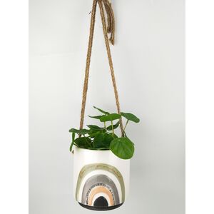 Small Green & Grey Hanging Woodstock Bloom Where You Are Planter