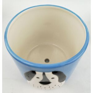 Cute Dog Planter Light Blue Med 13cm 
