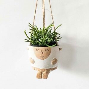Eddie Hanging Planter White Sm 9cm