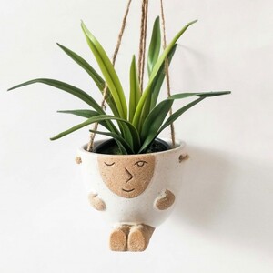 Ellie Hanging Planter White Sm 9cm