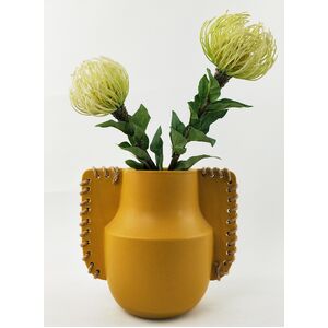 Ainsley Vase Mustard Med 23cm 