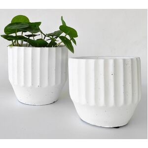 Aylin Planter White Med 14cm