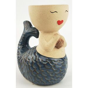 Mermaid Planter Blue 15cm 