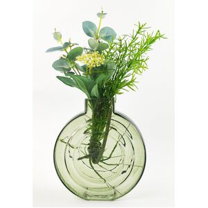 Tommy Round Glass Vase Sage Sm 16.5cm