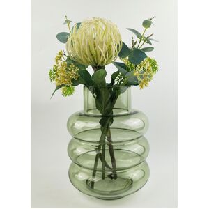 Tommy Ring Glass Vase Sage Med 22cm