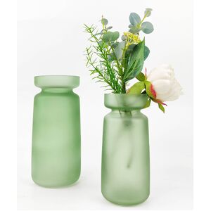 Jude Frosted Glass Vase Sage Med 23cm - BULK ITEM