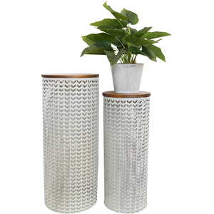 Plant Stands Chevron W/Wash S/