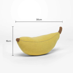 Kids Shaped Cushion - Banana - Yellow - 32x14cm