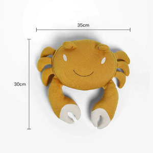 Kids Shaped Cushion - Crab - Yellow - 35x30cm