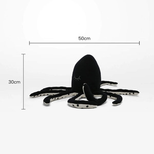 Kids Shaped Cushion - Octopus - White Spot - 30x50cm
