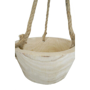 Hanging Wooden Pots L 24x11cm, S 20x9cm