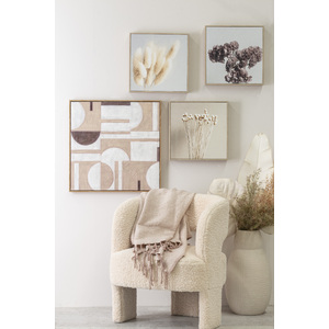 Spliced Wall Décor 64x3.8x64cm Cream