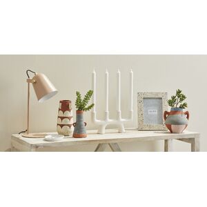 EM Cascade Candle Holder 27x5x13cm Whi - BULK ITEM