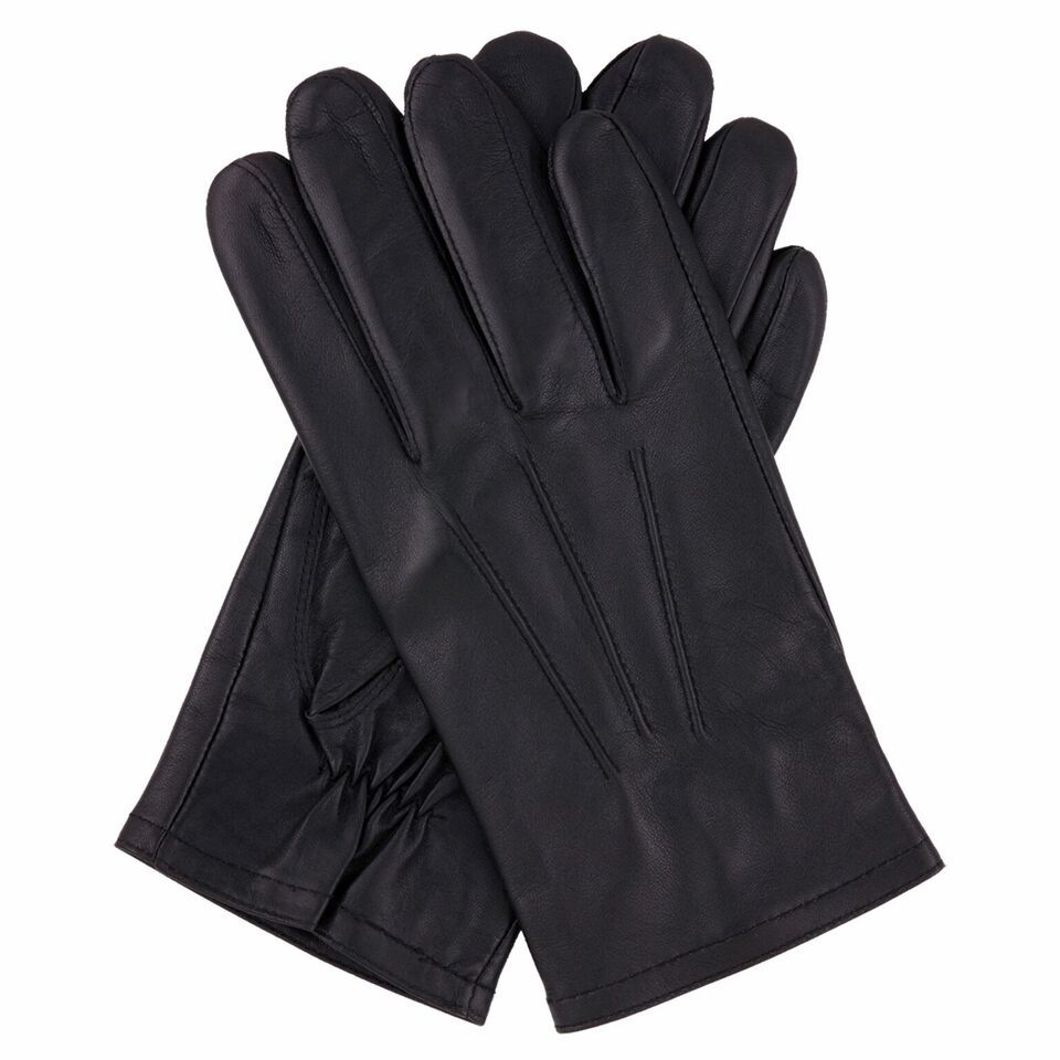 Dents Men's leather gloves with fleece lining