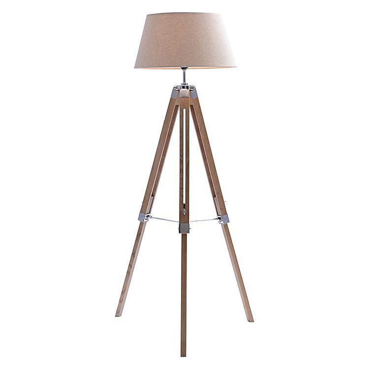 Tripod Floor Lamp With Beige Shade Homewares Lighting Tripod Floor Lamp With Beige Shade