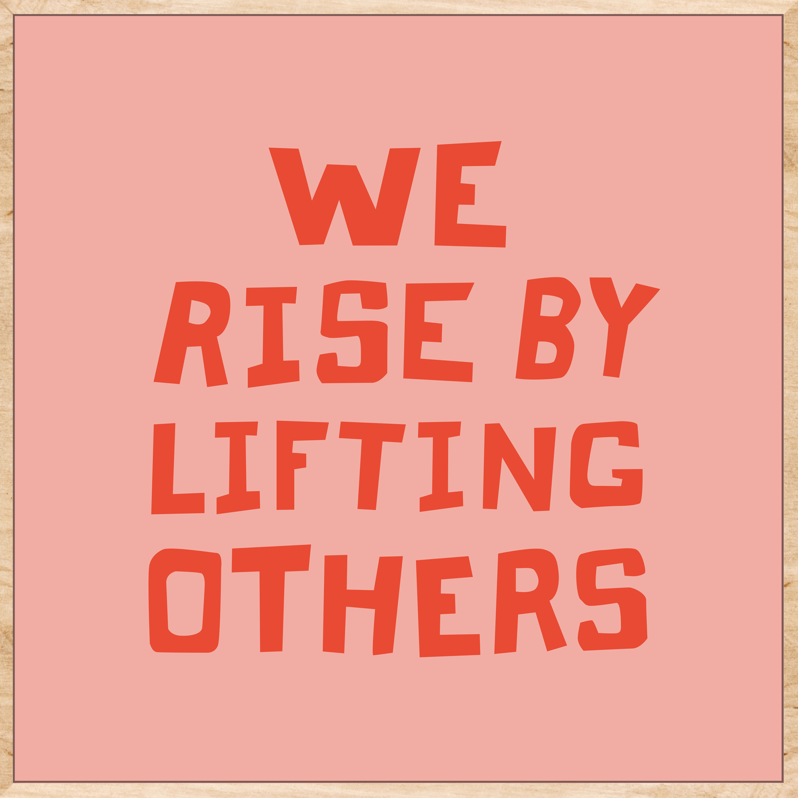 Lifting Others Wall Décor 35x35cm Red | Homewares & Décor > Artwork ...