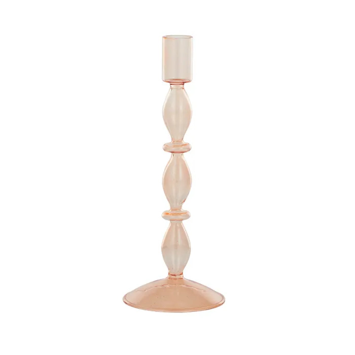 Aria Glass Candleholder 9.5x23cm Pink BULK ITEM Home Fragrance