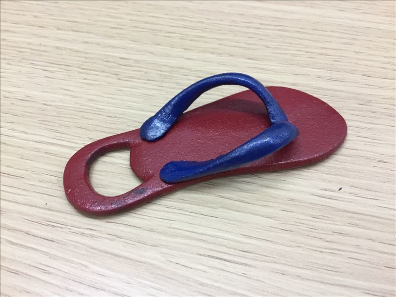 Flip flop bottle opener