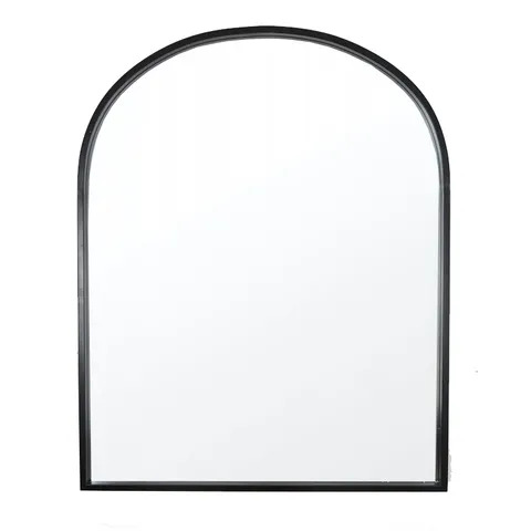 Arch Metal Wall Mirror 80x100cm Black | Homewares & Décor > Clocks ...