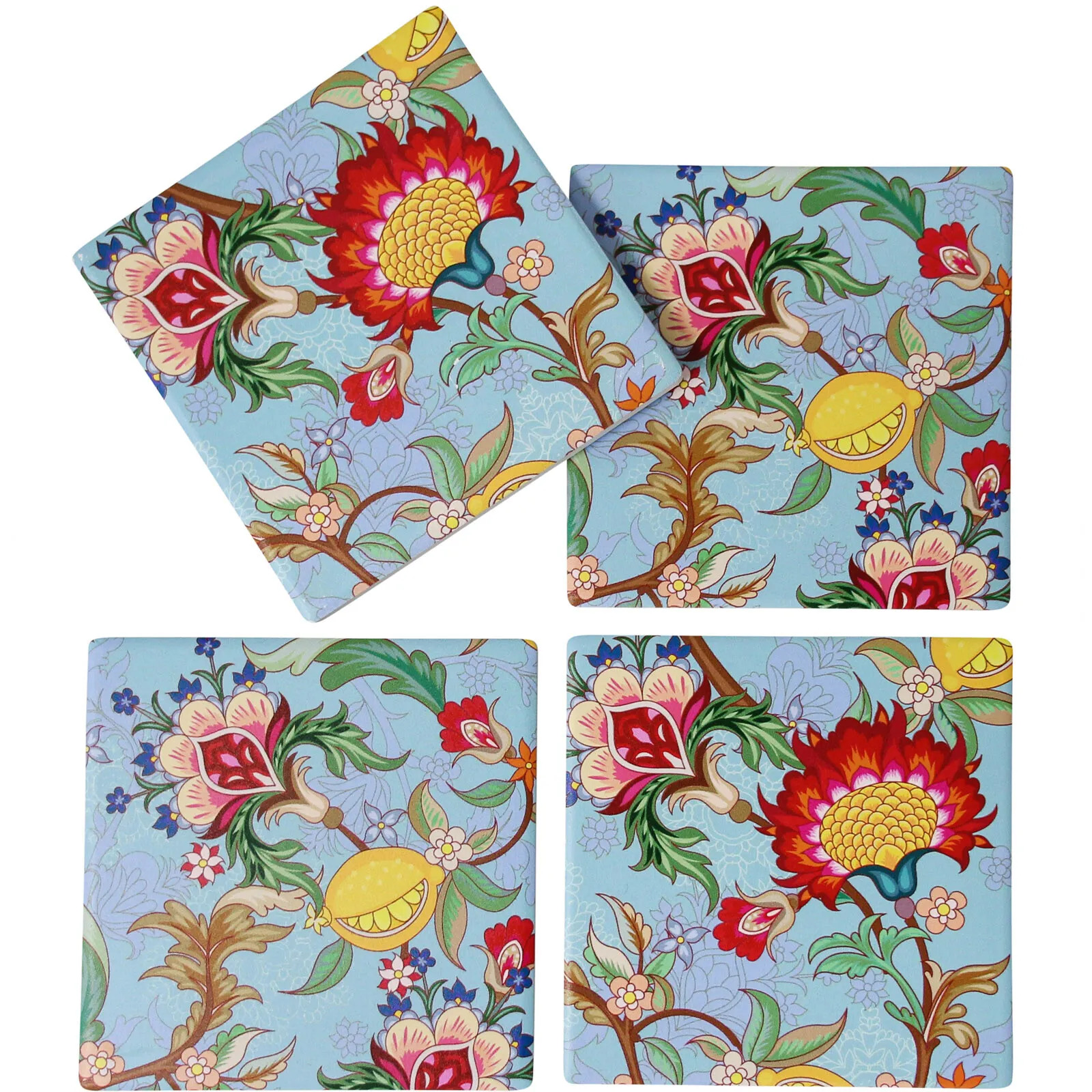 Coasters Vintage lemon S/4 Homewares & Décor > Coasters & Placemats