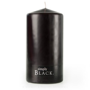 BLACK PILLAR CANDLE LARGE