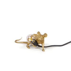 Mouse lamp #6 Lying down (Gold)