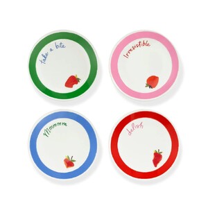Kate Spade NY Melamine Tidbit Plate Set, Adventure Stripe