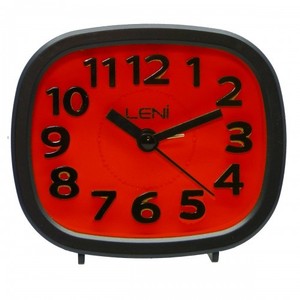 Leni rainbow square alarm clock - red