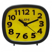 Leni rainbow square alarm clock - yellow
