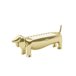 Dachsie Ring Holder 14x4x6cm Brass
