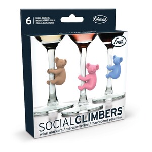 Social Climbers - Koala Wine Markers (Set of 6)